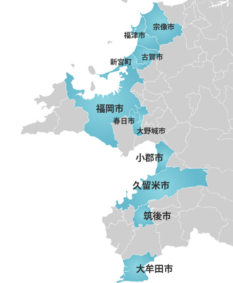 福岡エリア地図